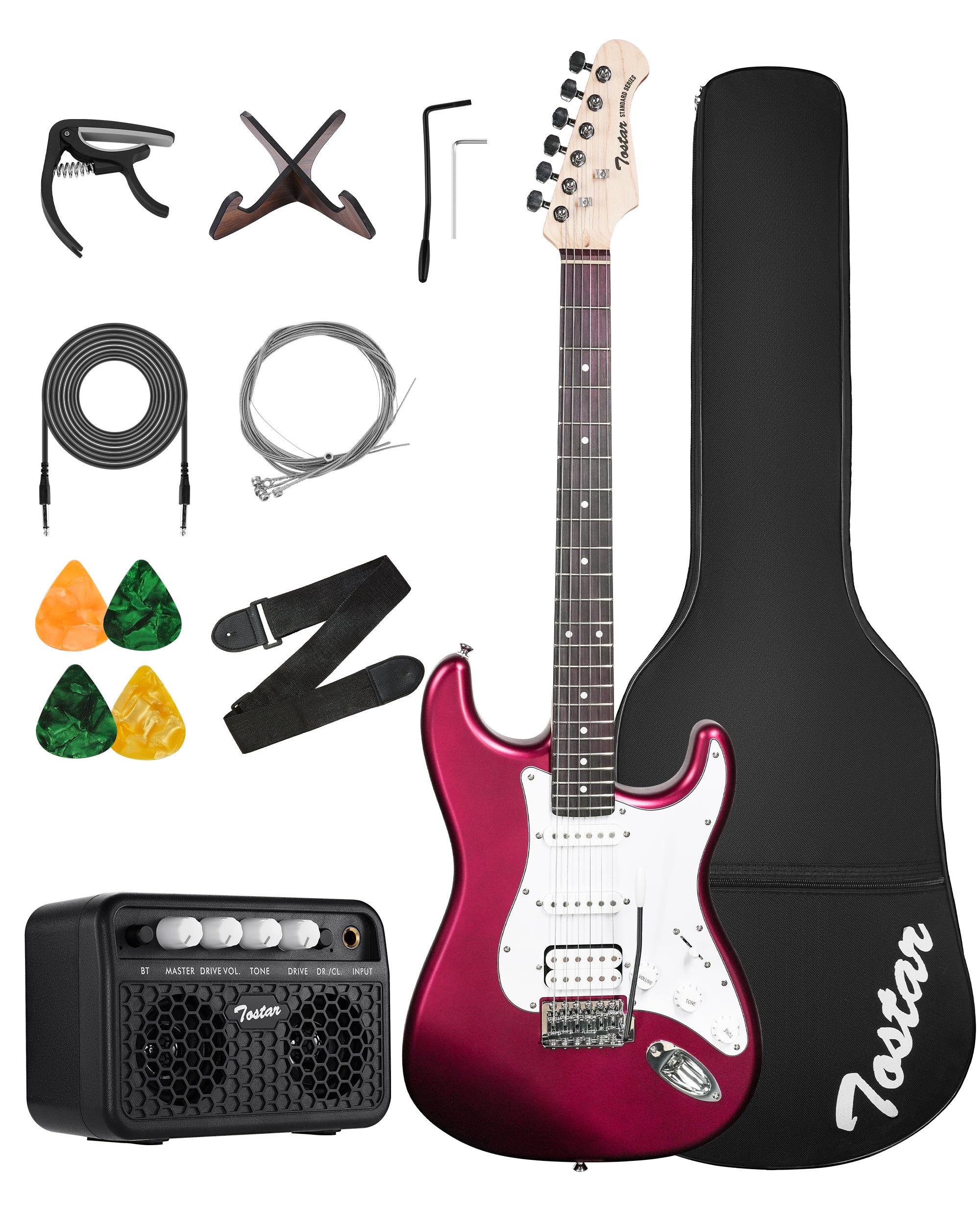 Tostar TST-112 Electric Guitar, H-S-S Pick Up