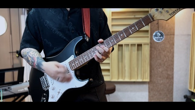 Tostar TST-110 Black Electric Guitar | Tone Demo🖤