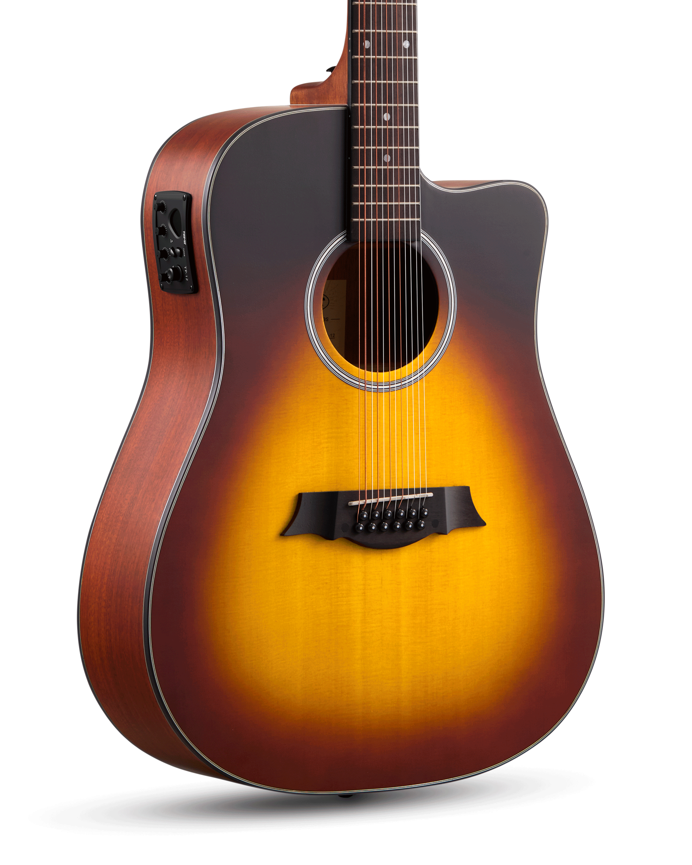 TOSTAR 42-Inch 12-String Acoustic-Electric Guitar Kit – Dreadnought Body, Spruce Top, Built-in 4-Band EQ