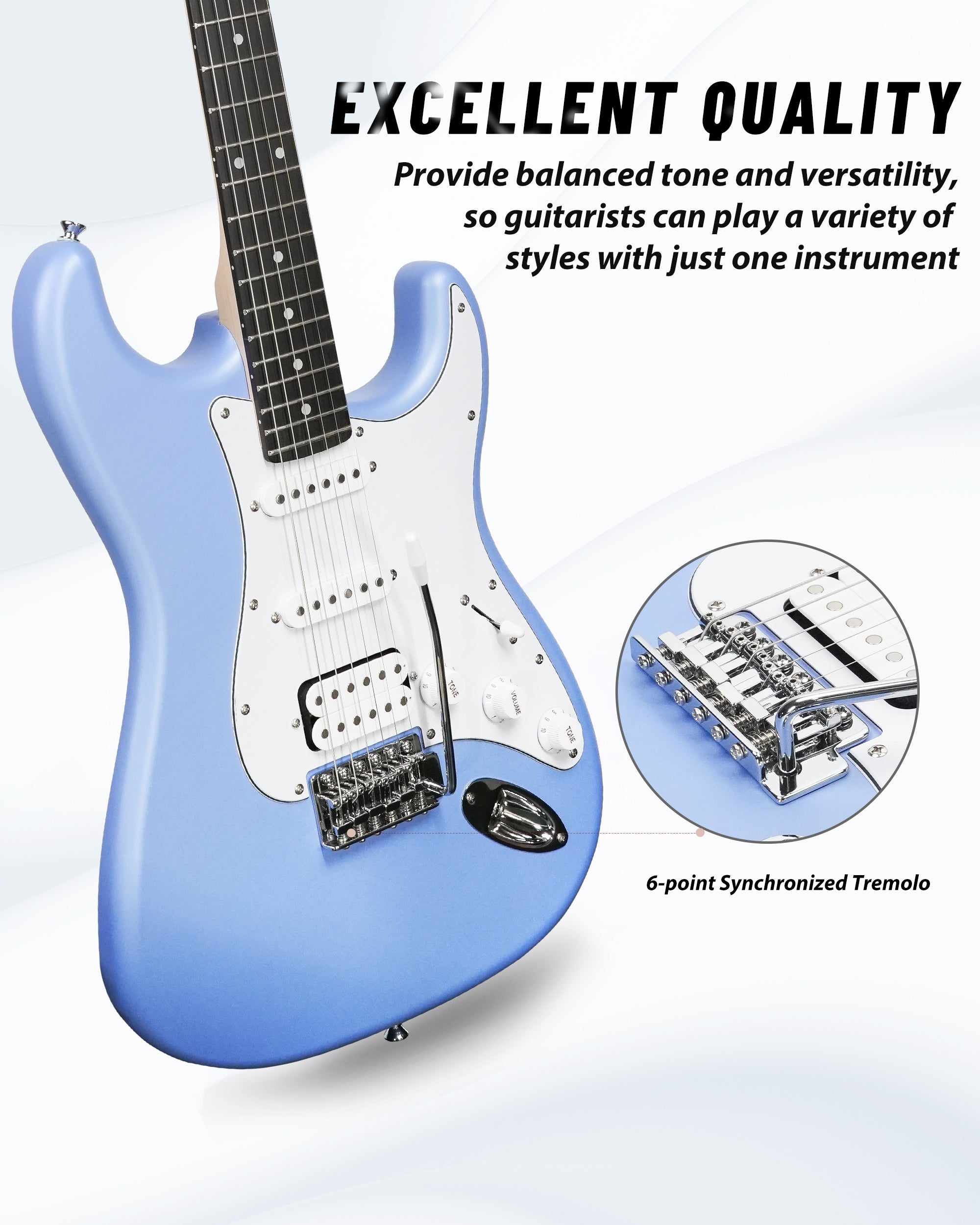 Tostar TST-112 Electric Guitar, H-S-S Pick Up