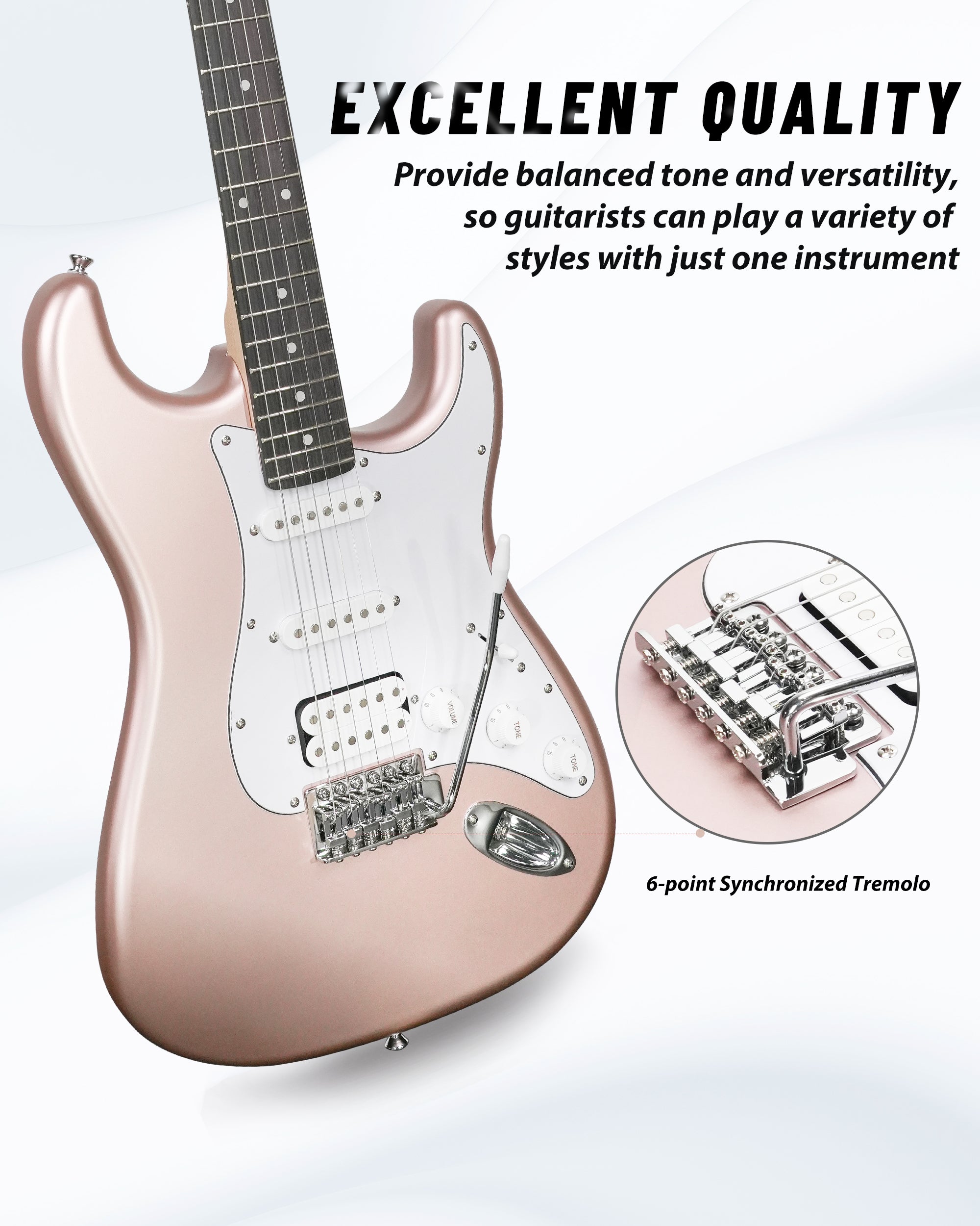 Tostar TST-112 Electric Guitar, H-S-S Pick Up