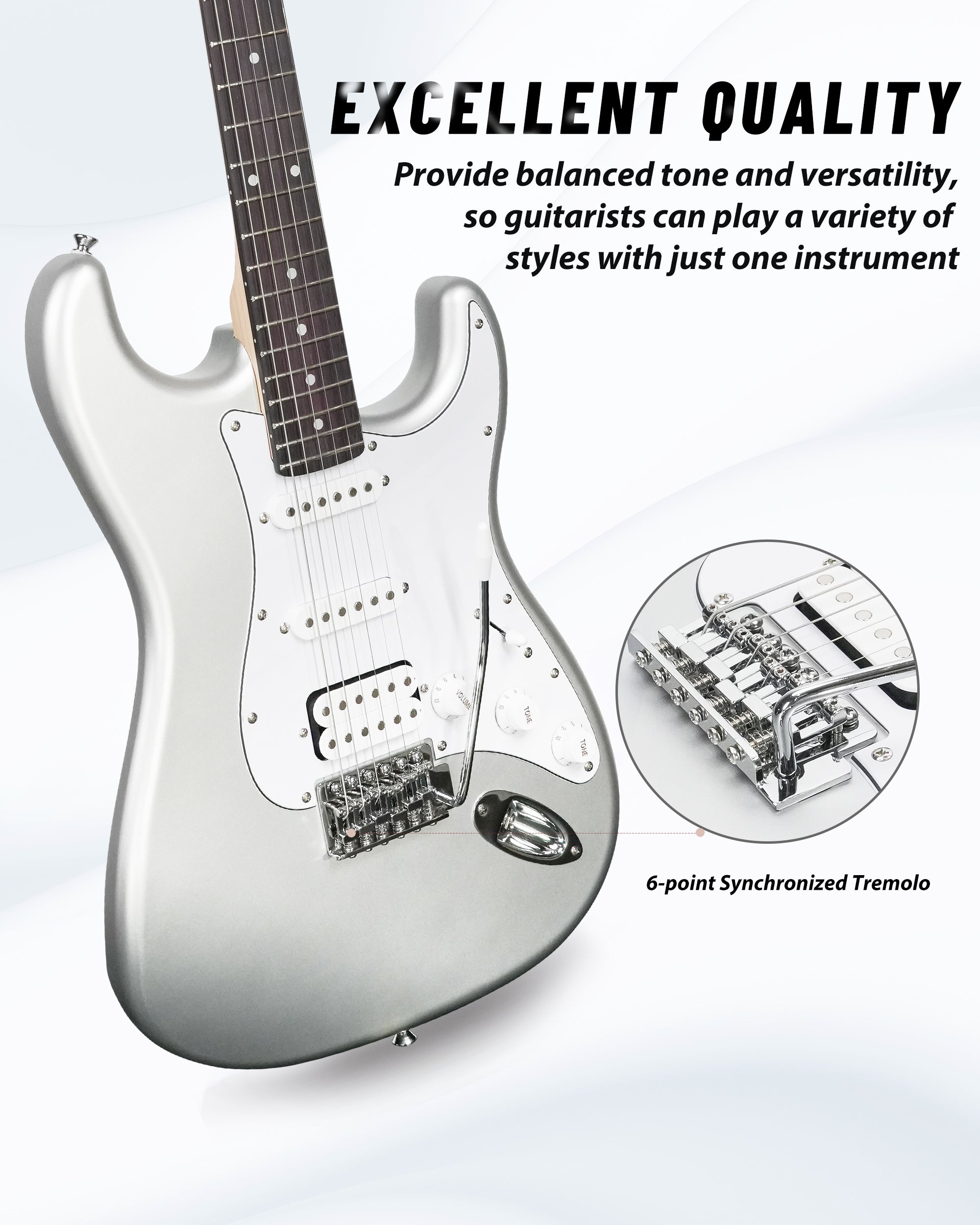 Tostar TST-112 Electric Guitar, H-S-S Pick Up