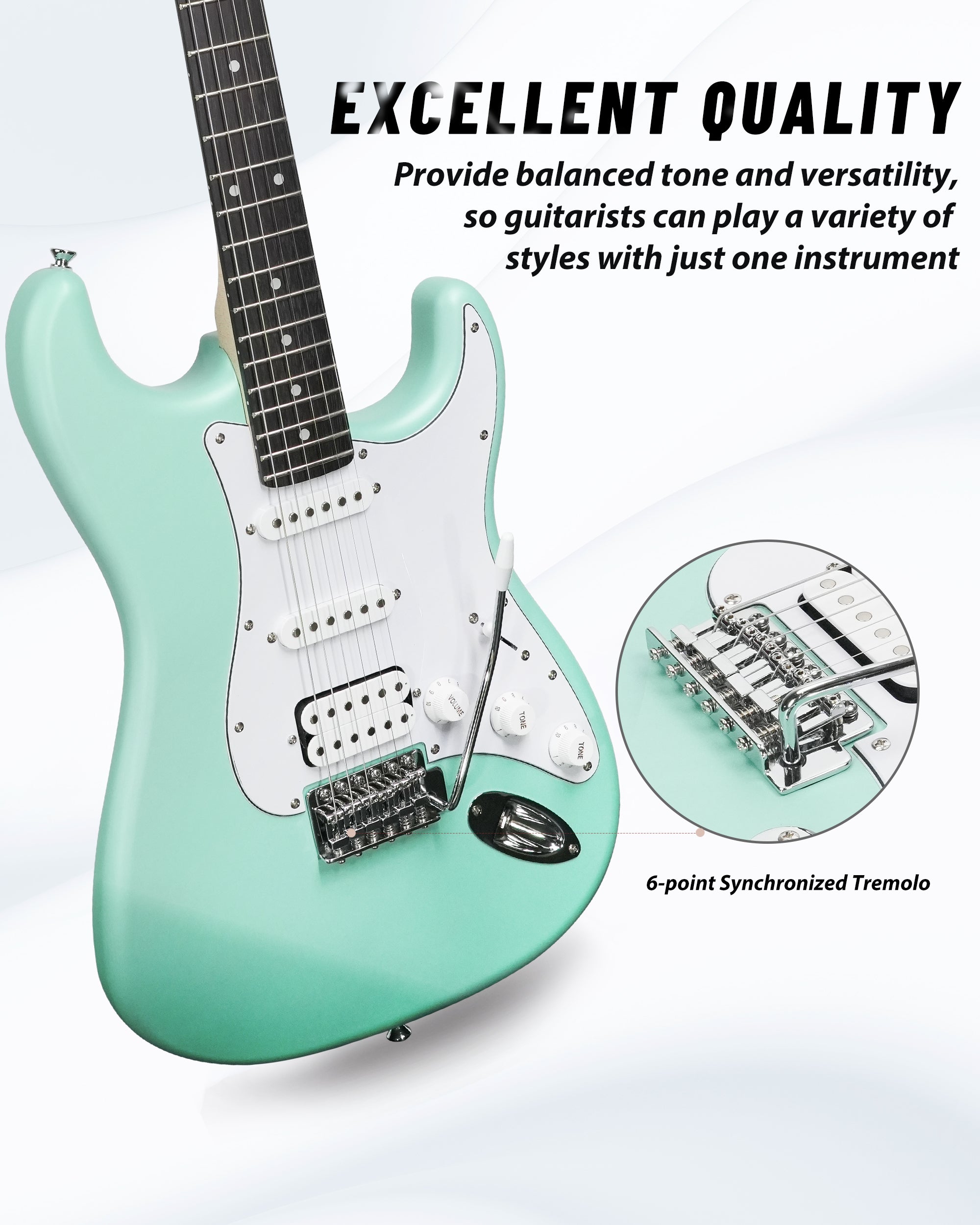 Tostar TST-112 Electric Guitar, H-S-S Pick Up