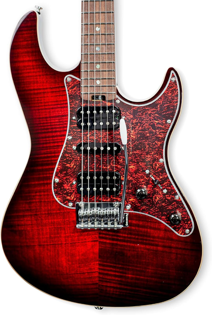 Tostar TST-500 39-inch Electric Guitar H-S-H Pickups, 2-Point Tremolo, Roasted Canadian Flamed Maple, Glossy Finish, Limited-Edition