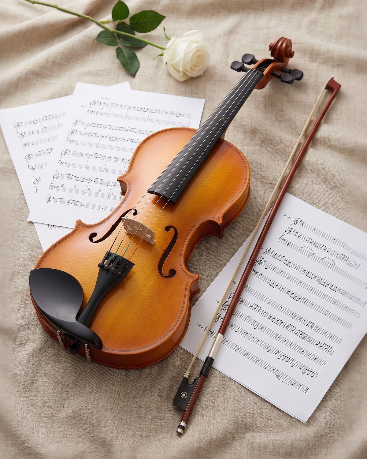 TOSTAR TVA-20 4/4 Full Size Violin for Beginners – Kit with Case, Bow & Gig Bag