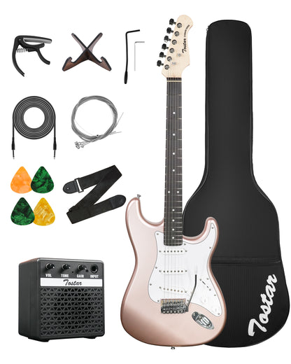 Tostar TST-110 39-inch Electric Guitar, S-S-S Pick Up
