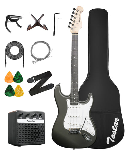 Tostar TST-110 39-inch Electric Guitar, S-S-S Pick Up