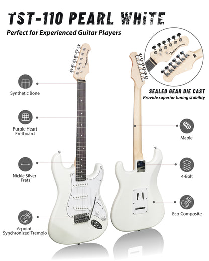Tostar TST-110 39-inch Electric Guitar, S-S-S Pick Up