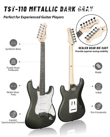 Tostar TST-110 39-inch Electric Guitar, S-S-S Pick Up