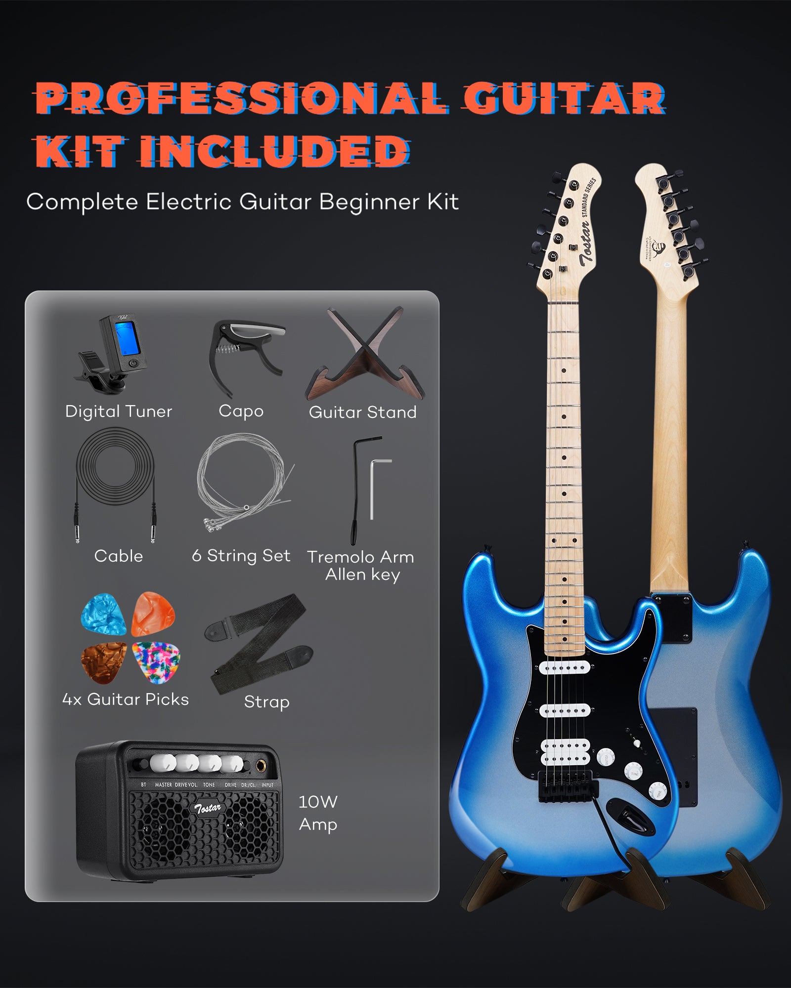 Tostar TST-320 ST Electric Guitar Set