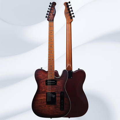 Tostar TTE-300 39-inch Electric Guitar H-H Pickups, Roasted Canadian Maple, Satin Finish