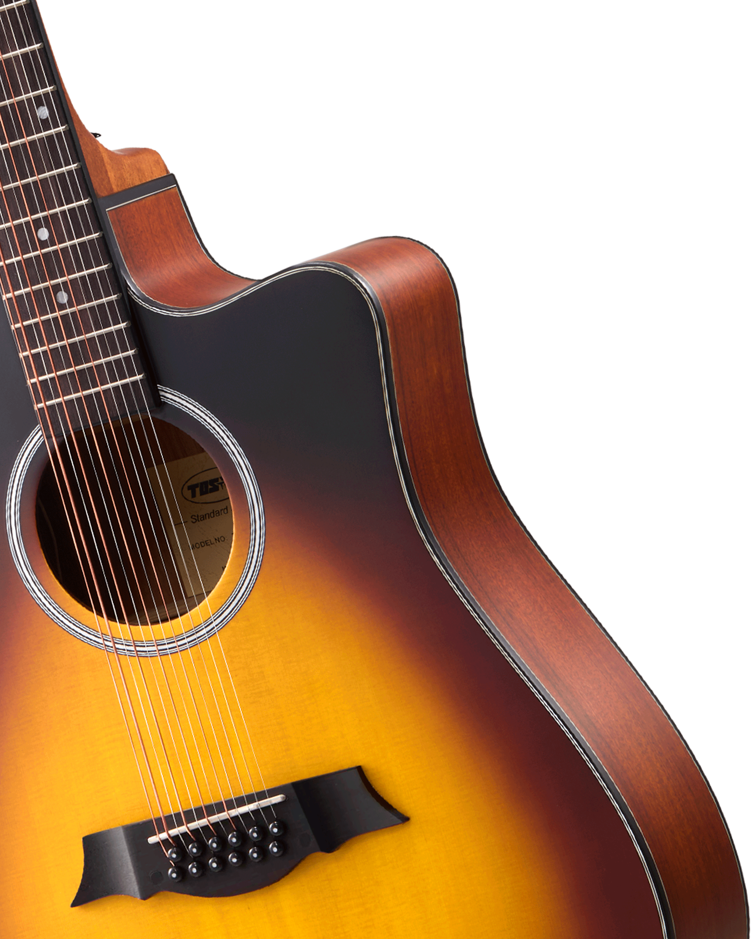 TOSTAR 42-Inch 12-String Acoustic-Electric Guitar Kit – Dreadnought Body, Spruce Top, Built-in 4-Band EQ