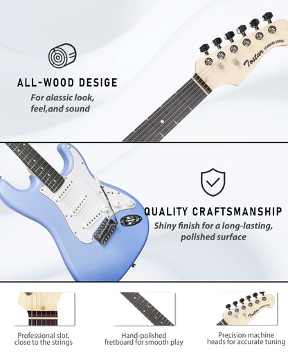 Tostar TST-110 39-inch Electric Guitar, S-S-S Pick Up