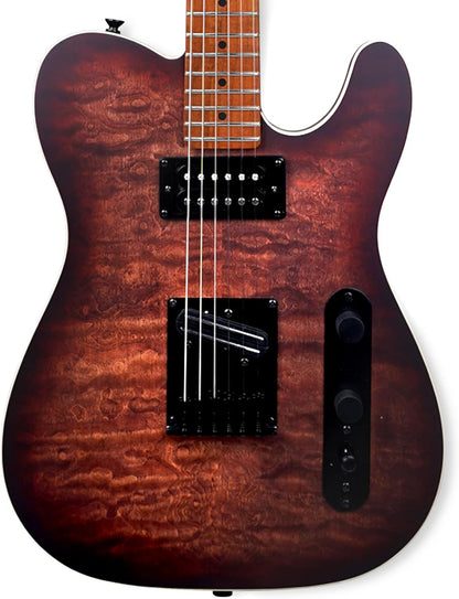 Tostar TTE-300 39-inch Electric Guitar H-H Pickups, Roasted Canadian Maple, Satin Finish