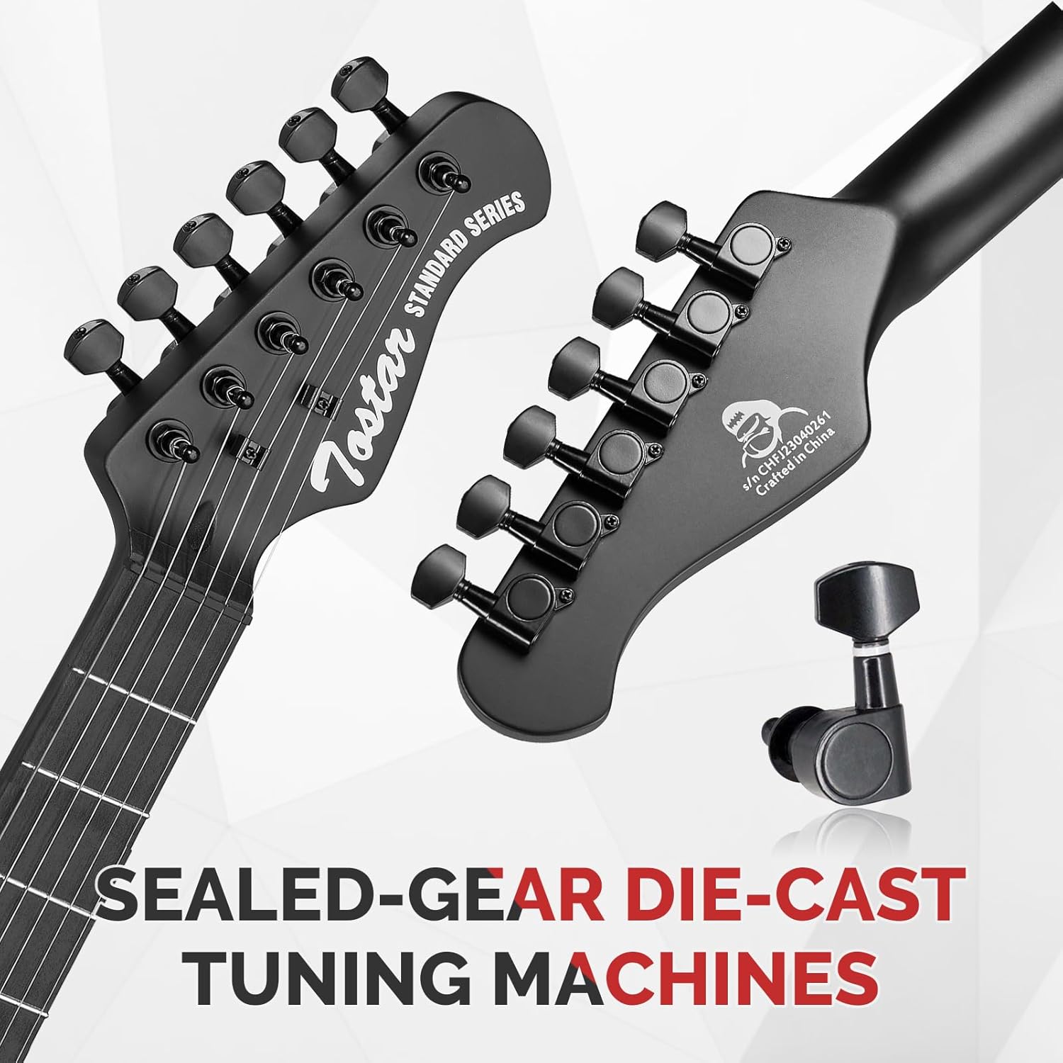 Tostar TST-130 39-inch Solid Body Electric Guitar Beginner Kits, S-S-S Pick Up