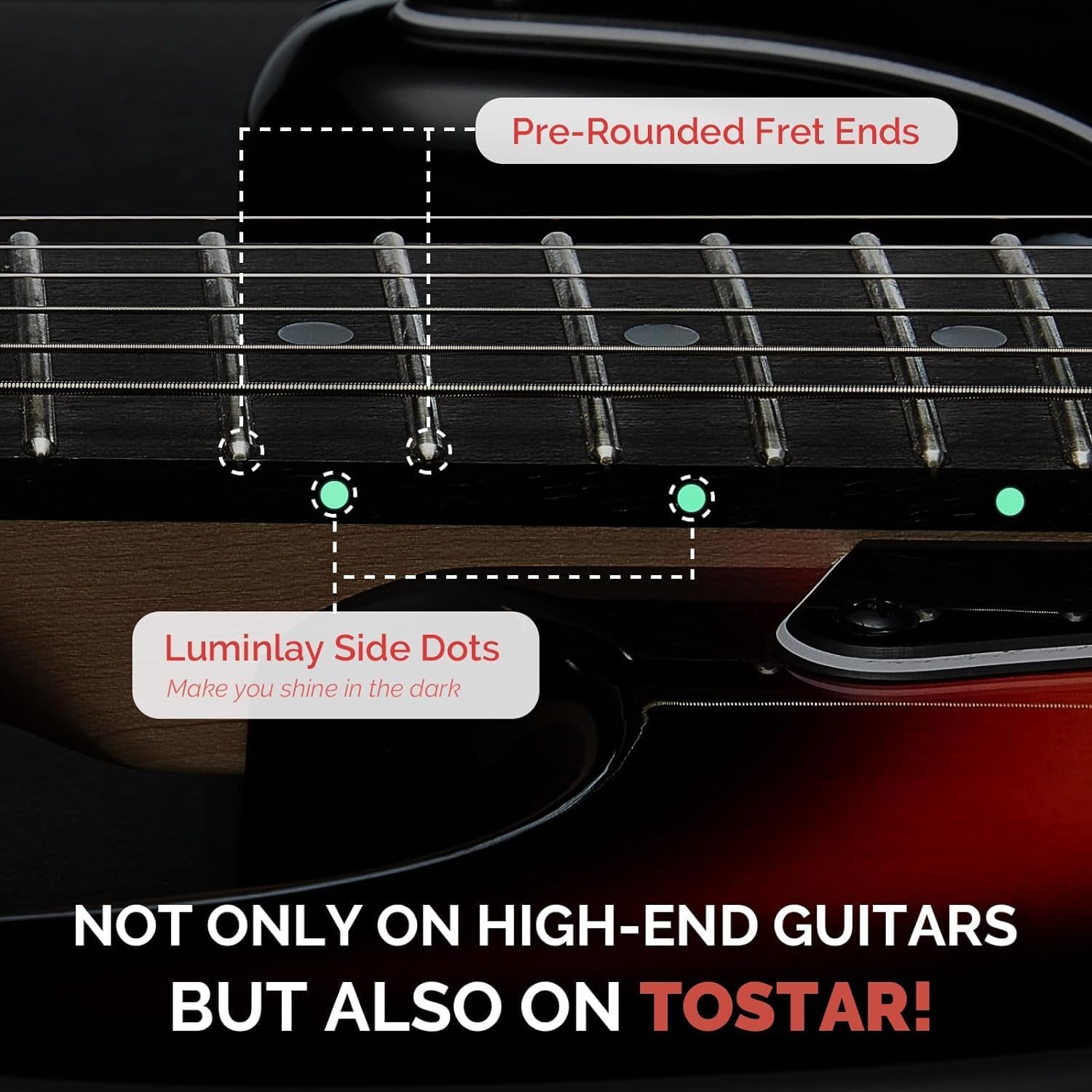 Tostar TST-140 39-Zoll-Solid-Body-E-Gitarren-Anfänger-Kits, Rising Sun