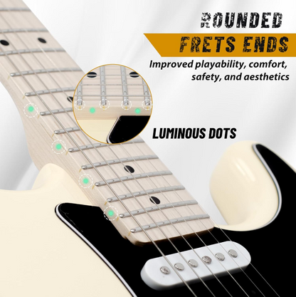 Tostar TST-320 39-inch Solid Wood Right Handed Electric Guitar for Beginners