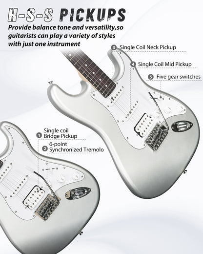 Tostar TST-112 Electric Guitar, H-S-S Pick Up
