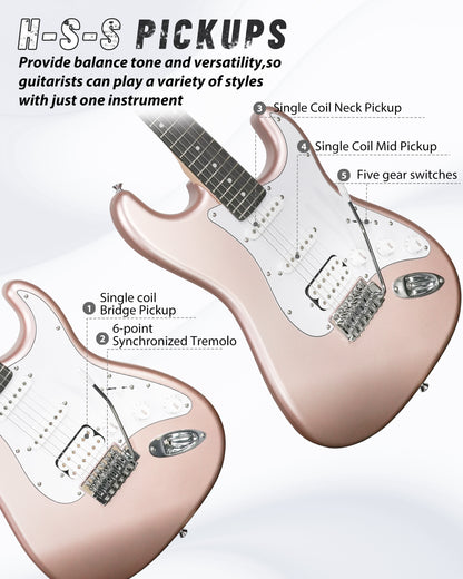 Tostar TST-112 Electric Guitar, H-S-S Pick Up
