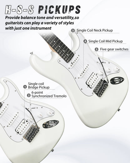Tostar TST-112 Electric Guitar, H-S-S Pick Up