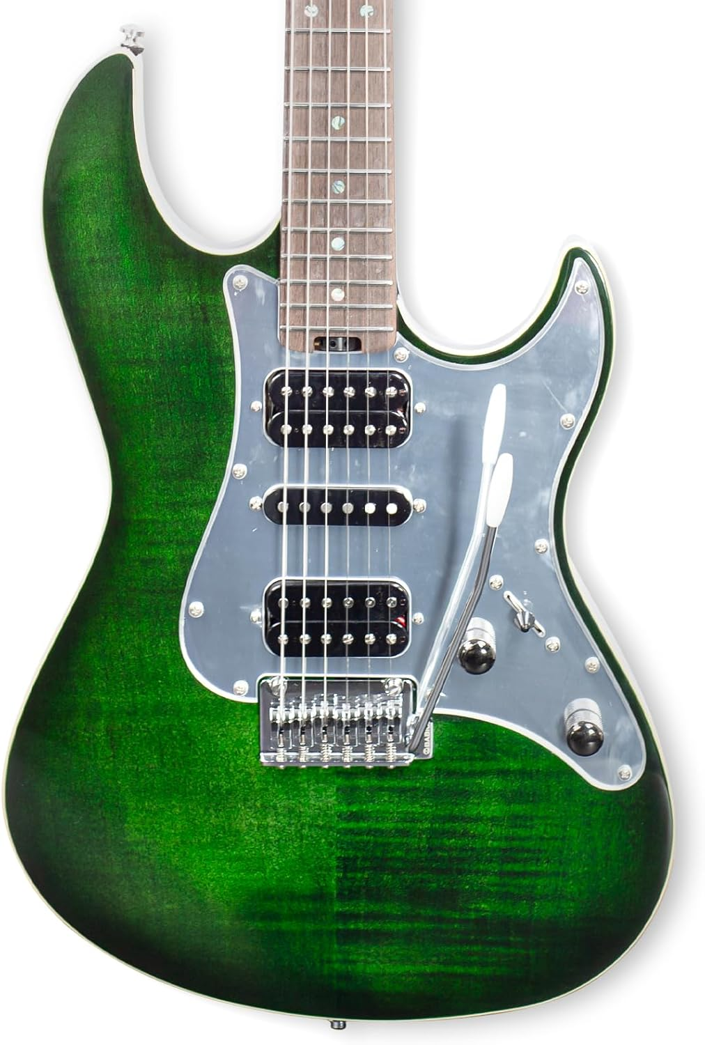 Tostar TST-500 39-inch Electric Guitar H-S-H Pickups, 2-Point Tremolo, Roasted Canadian Flamed Maple, Glossy Finish, Limited-Edition