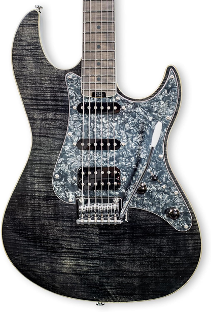 Tostar TST-500 39-inch Electric Guitar H-S-H Pickups, 2-Point Tremolo, Roasted Canadian Flamed Maple, Glossy Finish, Limited-Edition